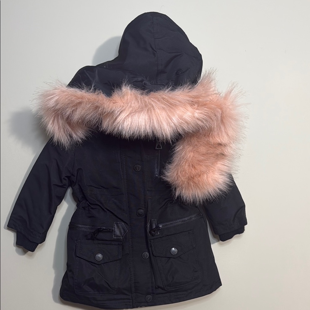 Urban Republic Black Coat with Pink Accents